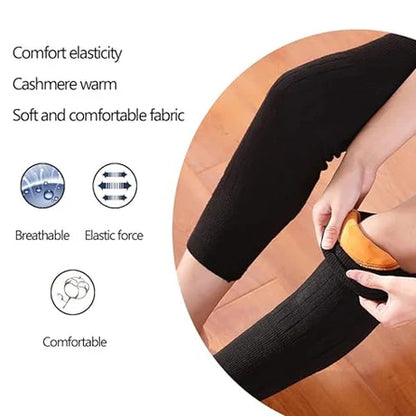 Full Wool Cashmere Warm Knee Pads 2 Pcs Super Elastic Knees Sleeves Support Protector