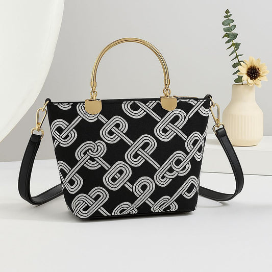 Classic Black & White Tote Bag