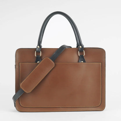 Multi Pockets Laptop Bag (Brown)