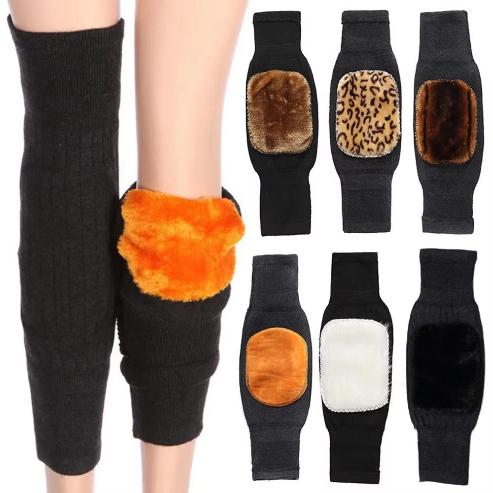 Full Wool Cashmere Warm Knee Pads 2 Pcs Super Elastic Knees Sleeves Support Protector
