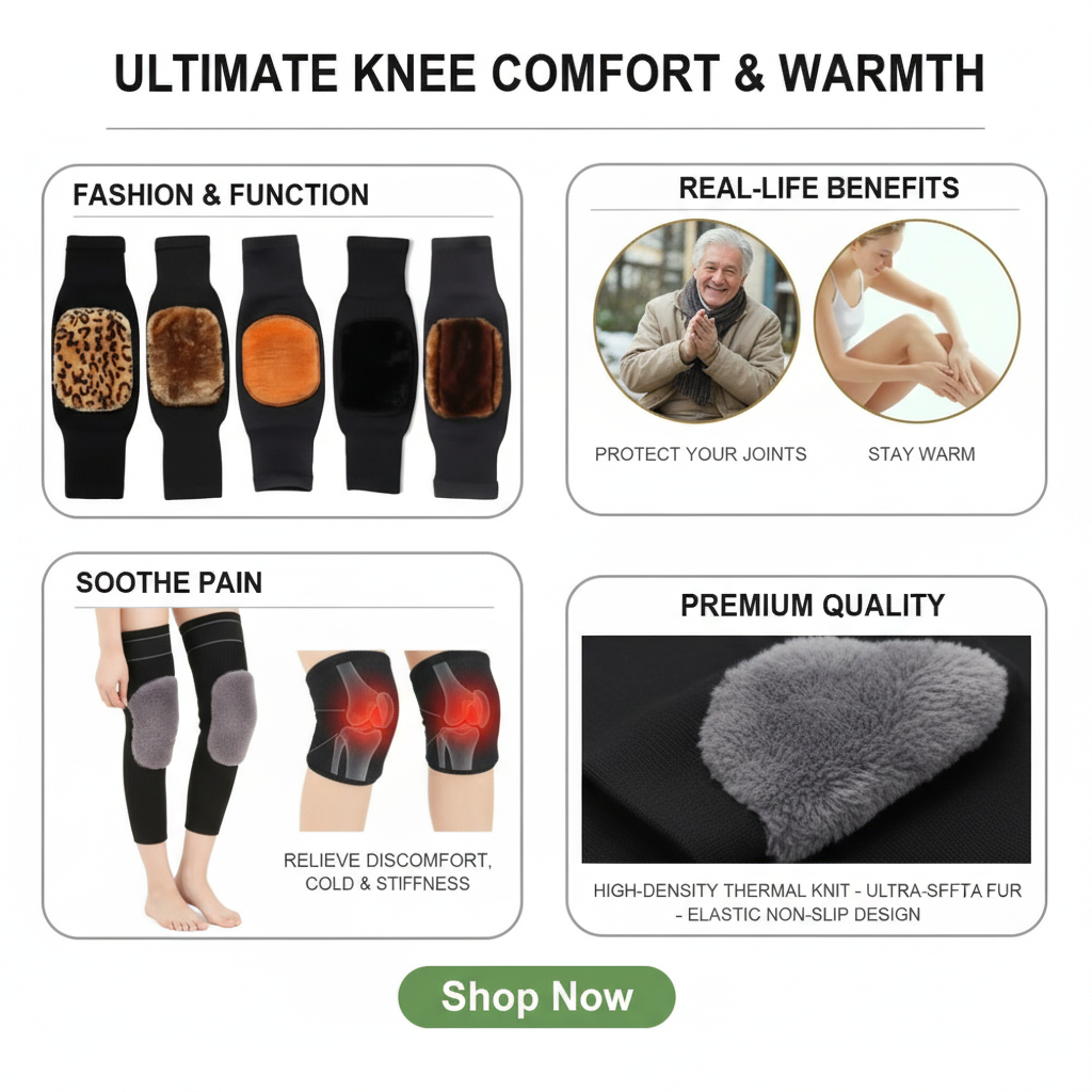 Full Wool Cashmere Warm Knee Pads 2 Pcs Super Elastic Knees Sleeves Support Protector