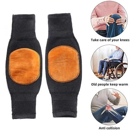 Full Wool Cashmere Warm Knee Pads 2 Pcs Super Elastic Knees Sleeves Support Protector
